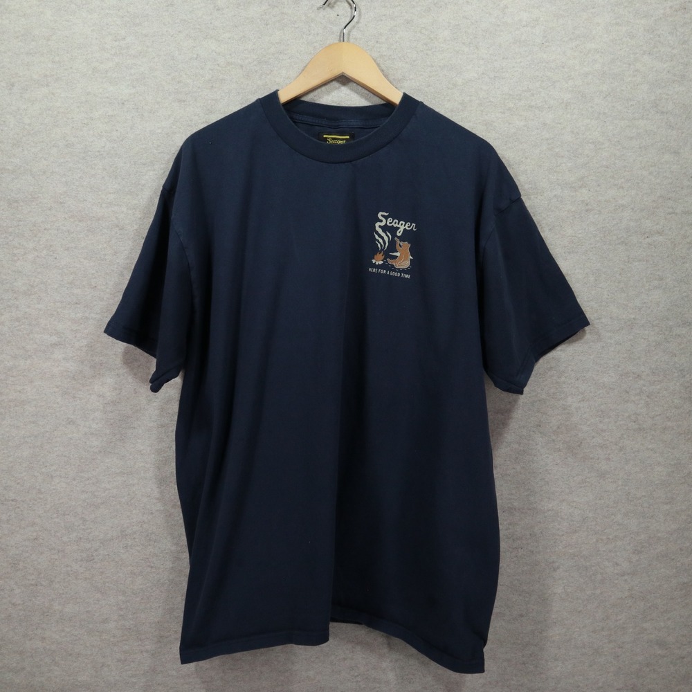 Seager T-Shirt XL Navy Blue Graphic Bear Outdoor Modern Good Time 0289